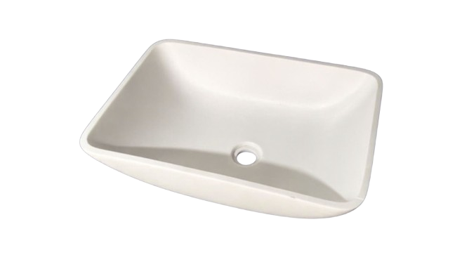 Staron Rectangle Basin - Pure White