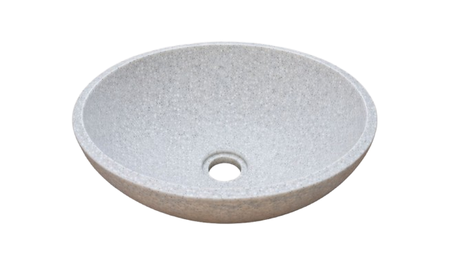 Hi-Macs Round Basin - White Quartz